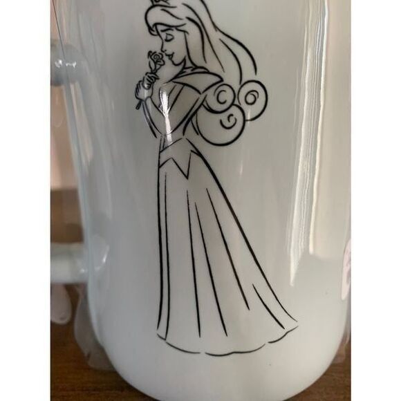 RAE DUNN DISNEY ONCE UPON A DREAM CROWN TOPPER BLUE MUG Sleeping Beauty - Picture 4 of 4